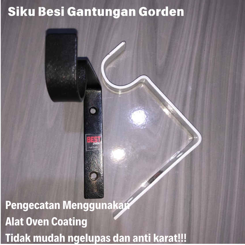 Bracket Siku Besi Gantungan / Gantungan Gorden / Siku Ambalan Tebal