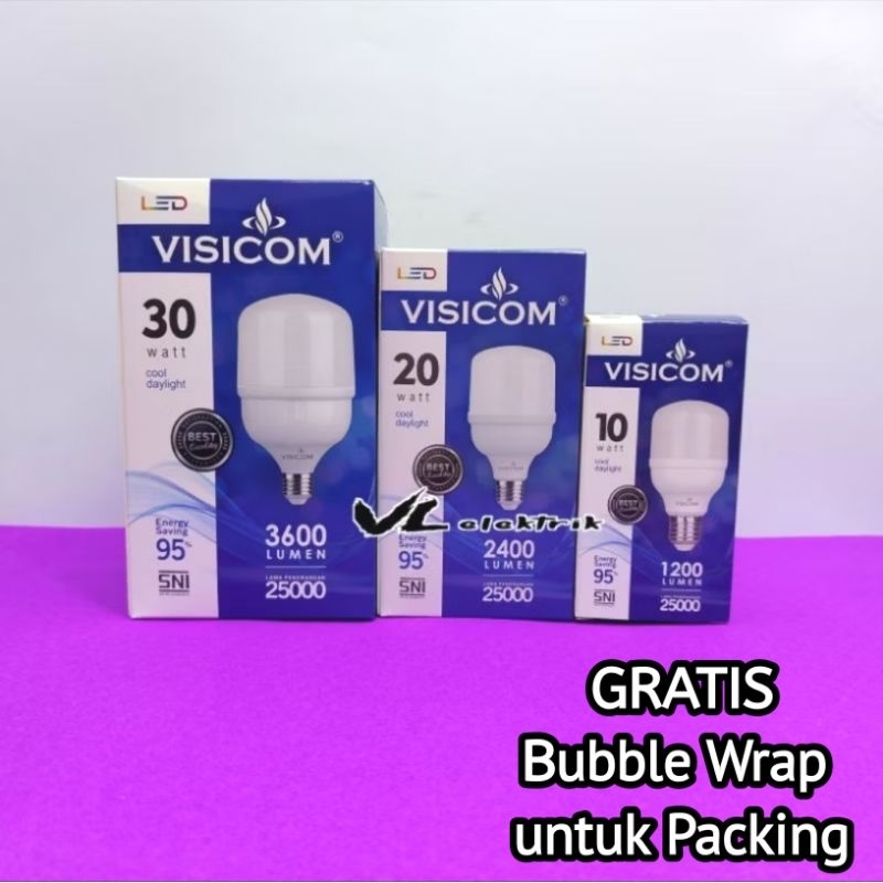 LAMPU LED VISICOM 10 watt 20 watt 30 watt GARANSI RESMI 1 TAHUN