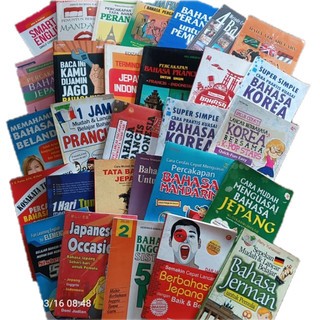 Buku tata bahasa dan percakapan bahasa Jepang korea inggris mandarin perancis belanda arab