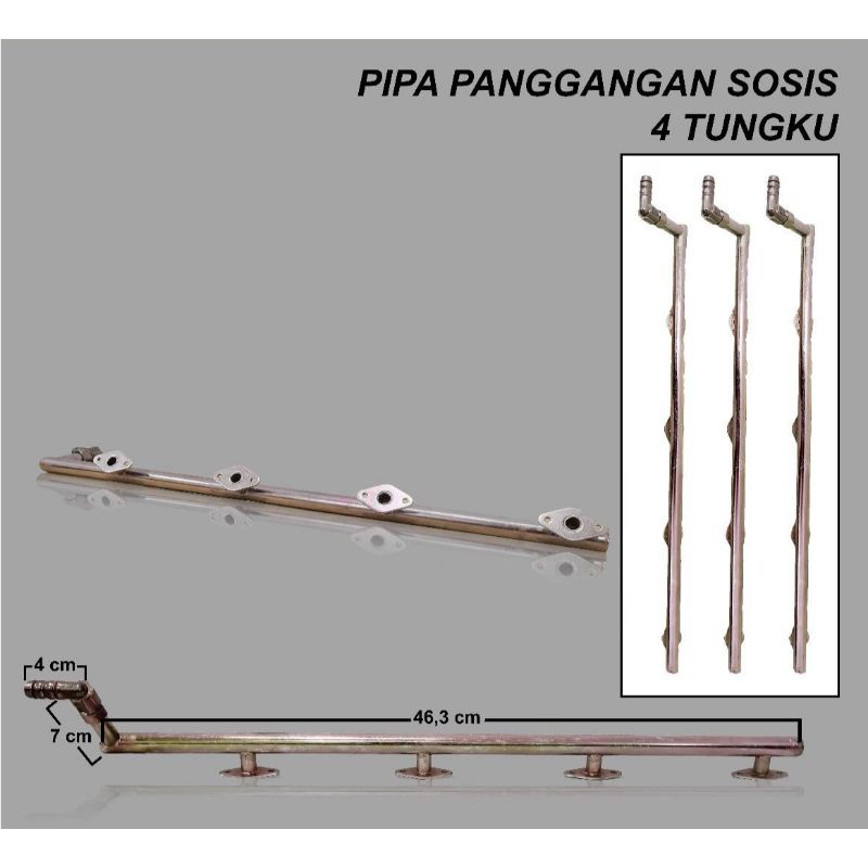 PIPA 4 TUNGKU/KOMPOR PANGGANG SOSIS 4 TUNGKU