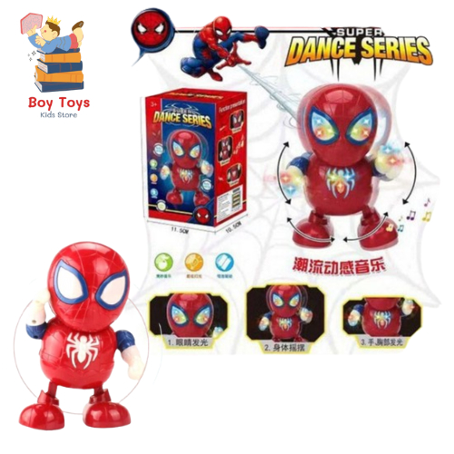 Mainan Anak Robot Dance Spiderman Keren Anak Robot Spiderman Bisa Nyala Musik Daan Lampu