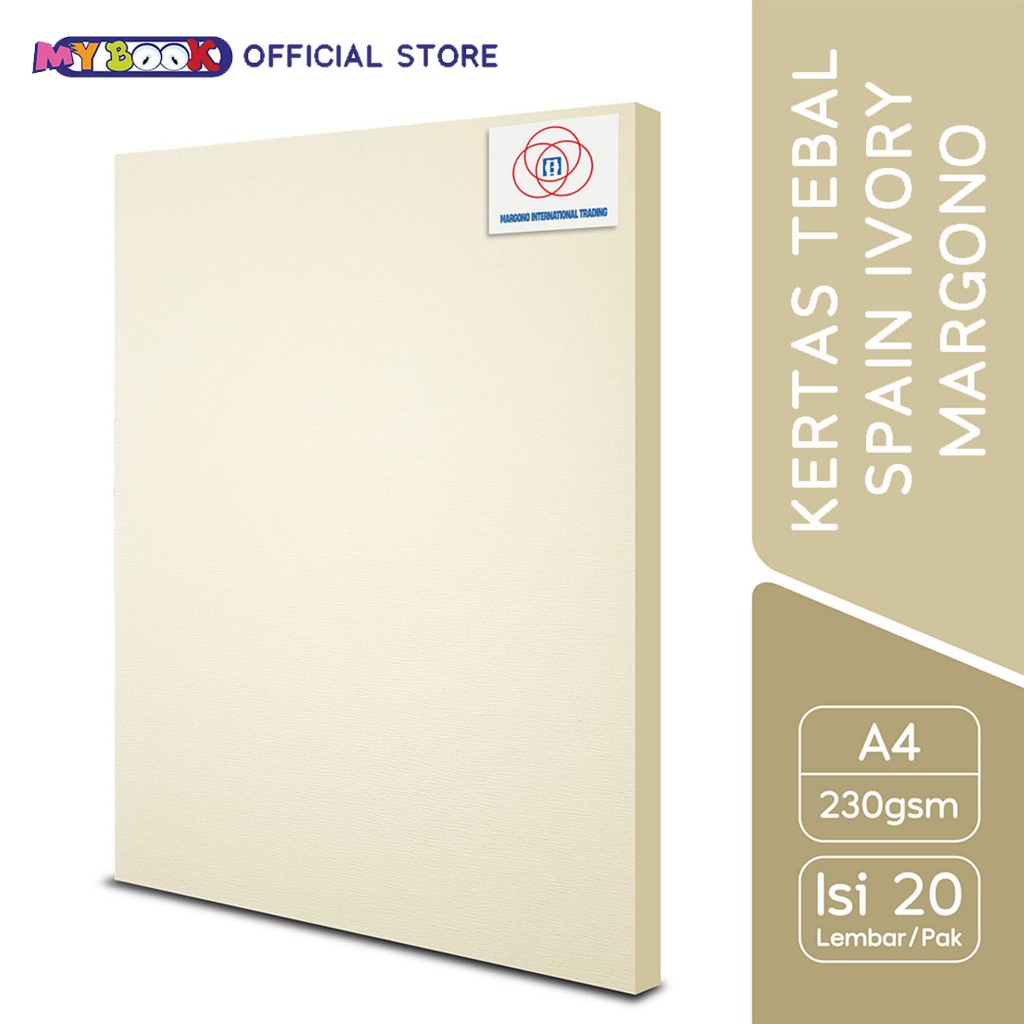 

Margono Kertas A4 Spain Ivory 230 gsm - 20 Lembar