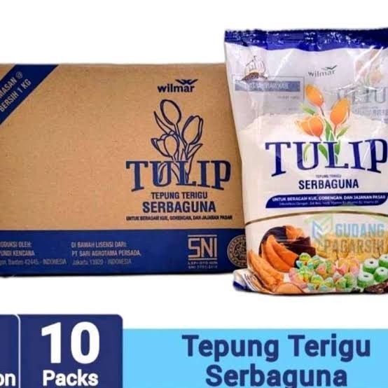 Tepung Terigu Tulip / 1 Dus / 10 Pcs Termurah