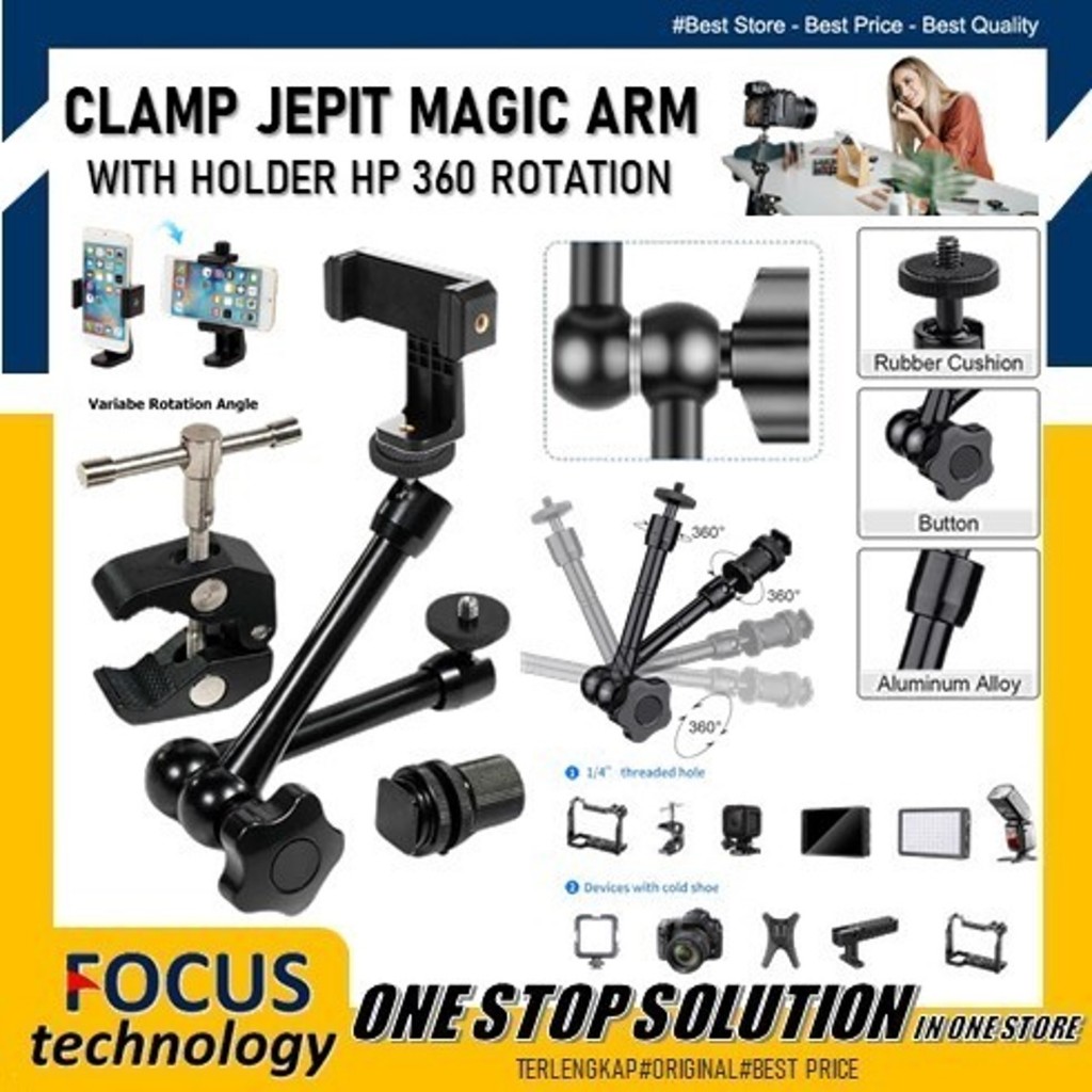 Magic Clamp / Magic Arm 11 Inch includ Super C-Clamp