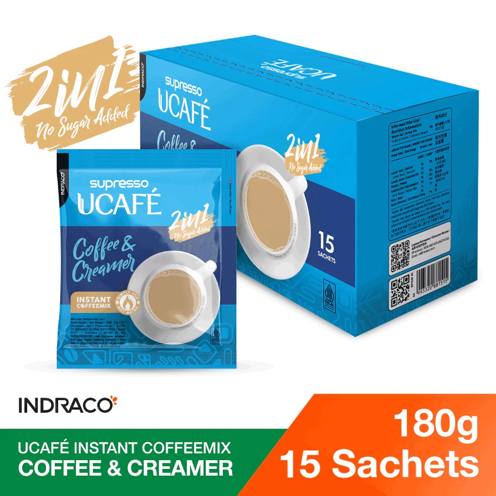 

UCAFE Instant Coffeemix 2 in 1 Coffee & Creamer (15 sachets x12g)