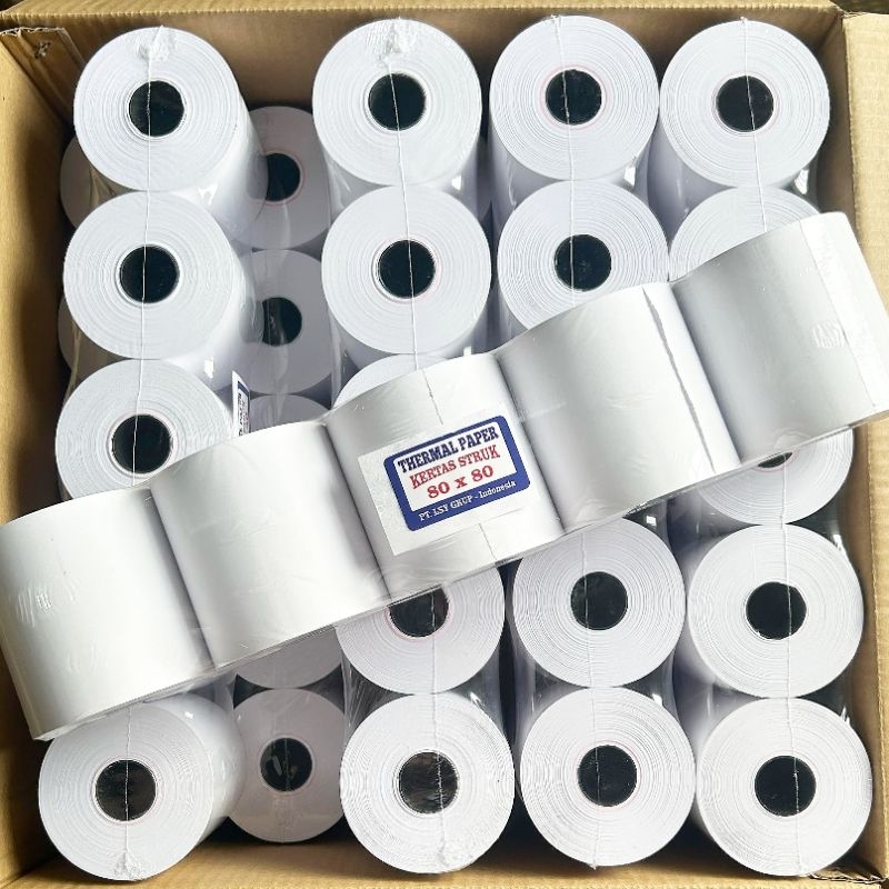 

lkjj merk LSY / kertas struk / thermal kasir paper 80x80 isi 5 roll