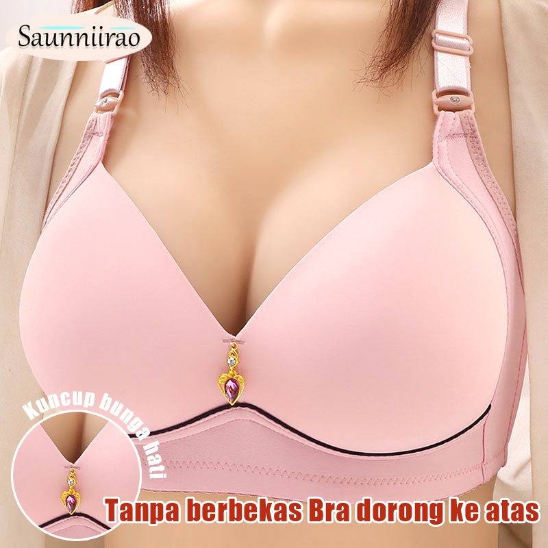 Saunniirao Bra wanita  Push Up Tanpa berbekas Bra dorong ke atas Lembut Nyaman Bernapas Sejuk Ramah 