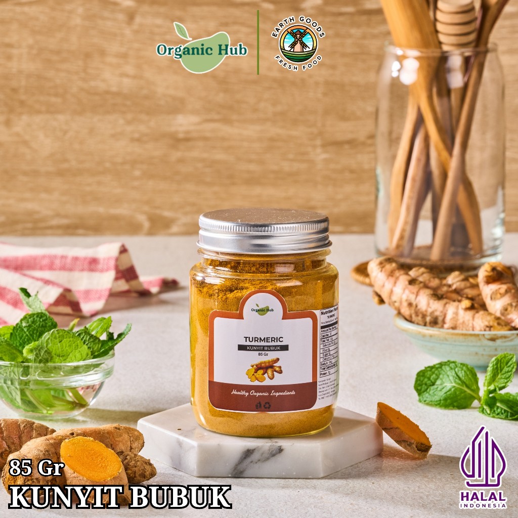 

Organic Hub Tumeric Powder Premium Quality 100% Asli Herbal Tanpa Campuran 45 gr