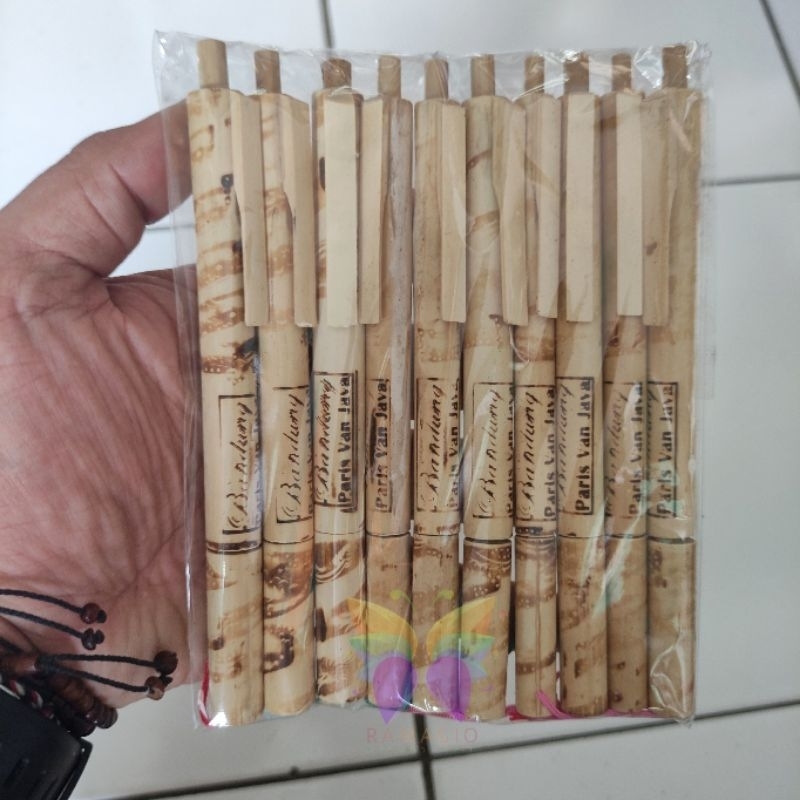 

ISI 10 PCS PULPEN BAMBU BAKAR UNIK SOUVENIR PULPEN BAMBU HADIAH BOLPEN BAMBU UNIK ALAT TULIS PULPEN LUCU