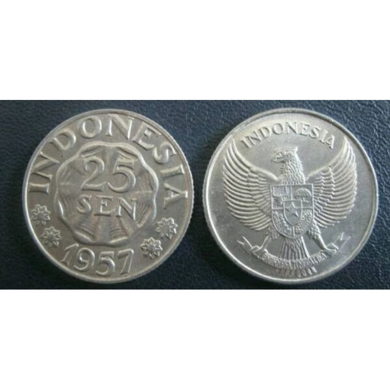 Uang Kuno Koin 25 Sen Tahun 1957