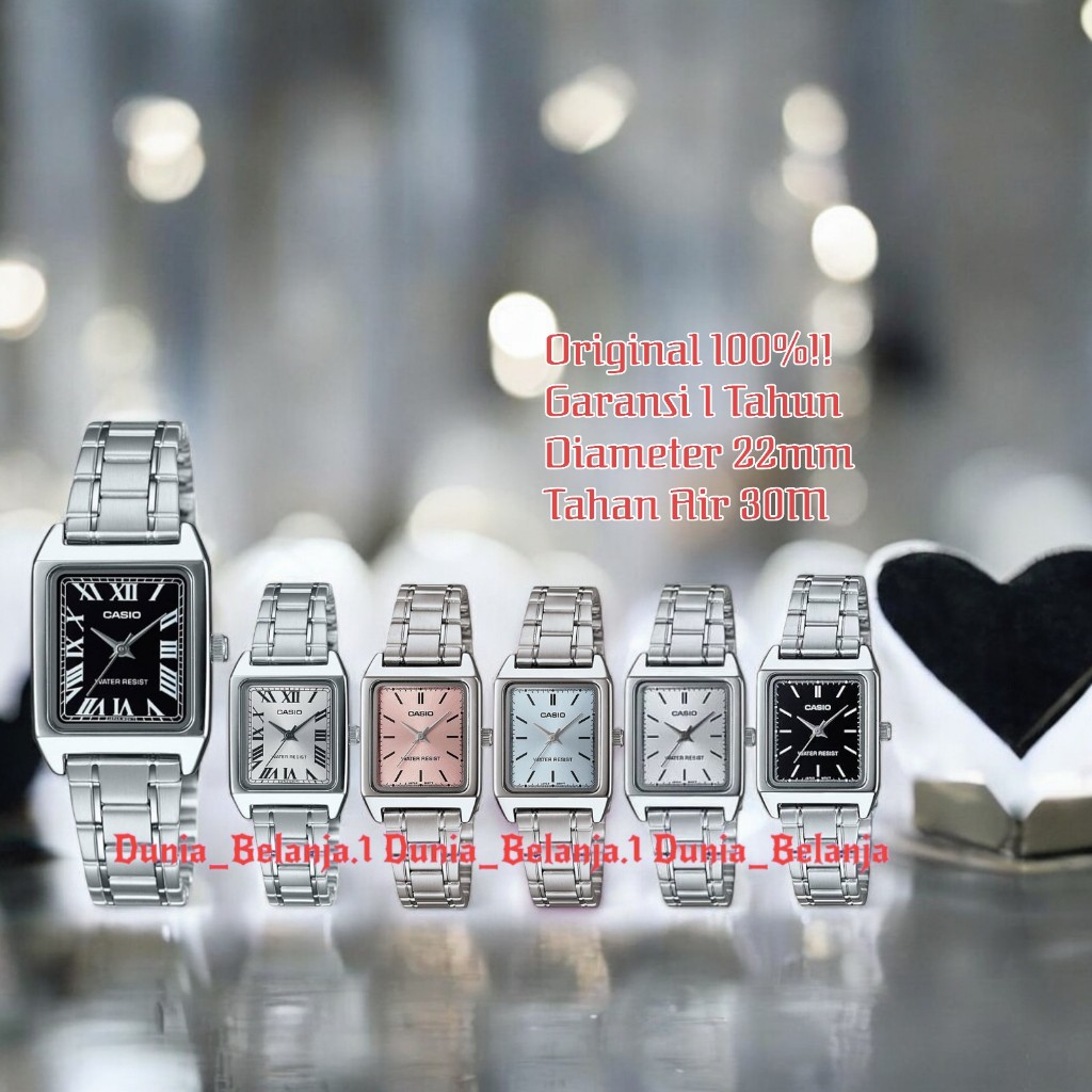 Original 100% Jam Tangan Wanita CASIO LTPV007D Garansi Resmi 1 Tahun LTP-V007D-1BUDF LTP-V007D-1EUDF