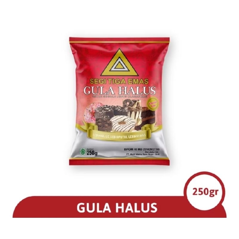 

Gula Halus Segi Tiga Emas 1 Bungkus @250gr