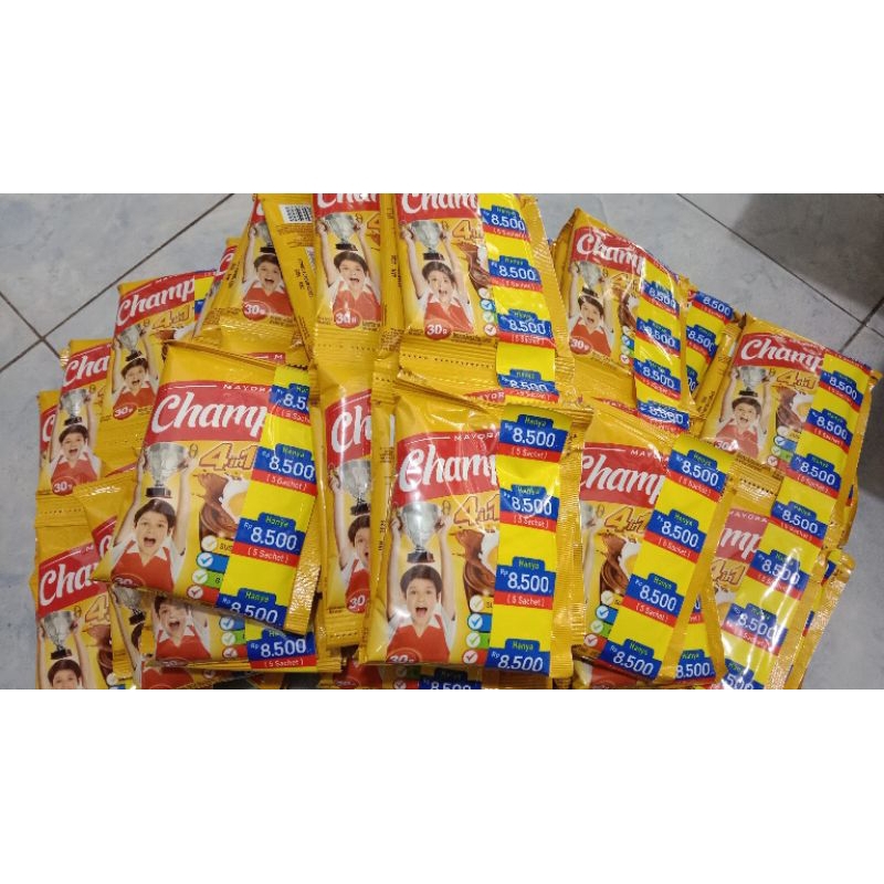 

Champion Susu Cokelat Malt ( 1Renceng isi 5Saset) - 30Gr
