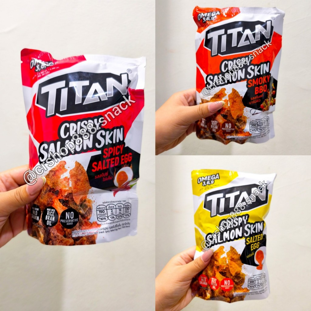 

Crispy Salmon Skin Titan 30g Snack Thailand Ready Stock