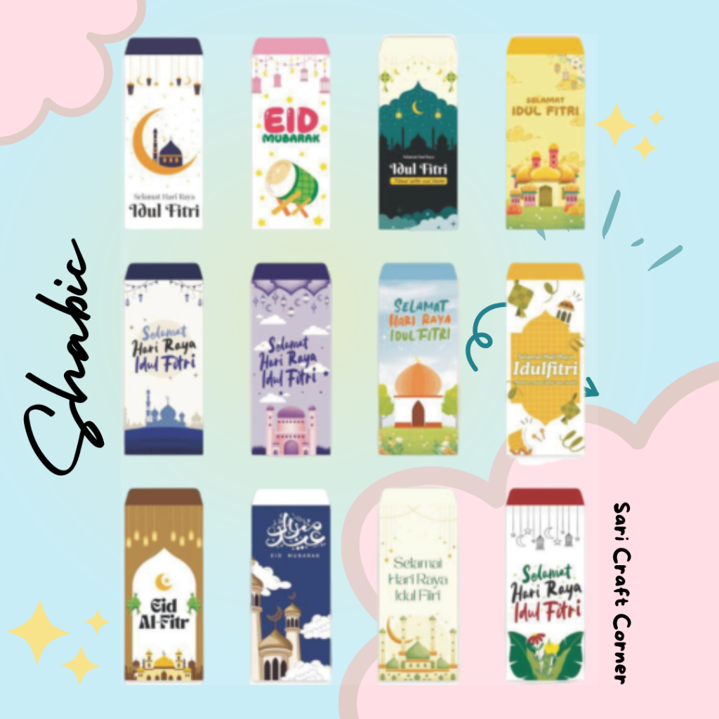 

Amplop Angpao THR Lebaran Panjang Tanpa Lipat Shabby Chic