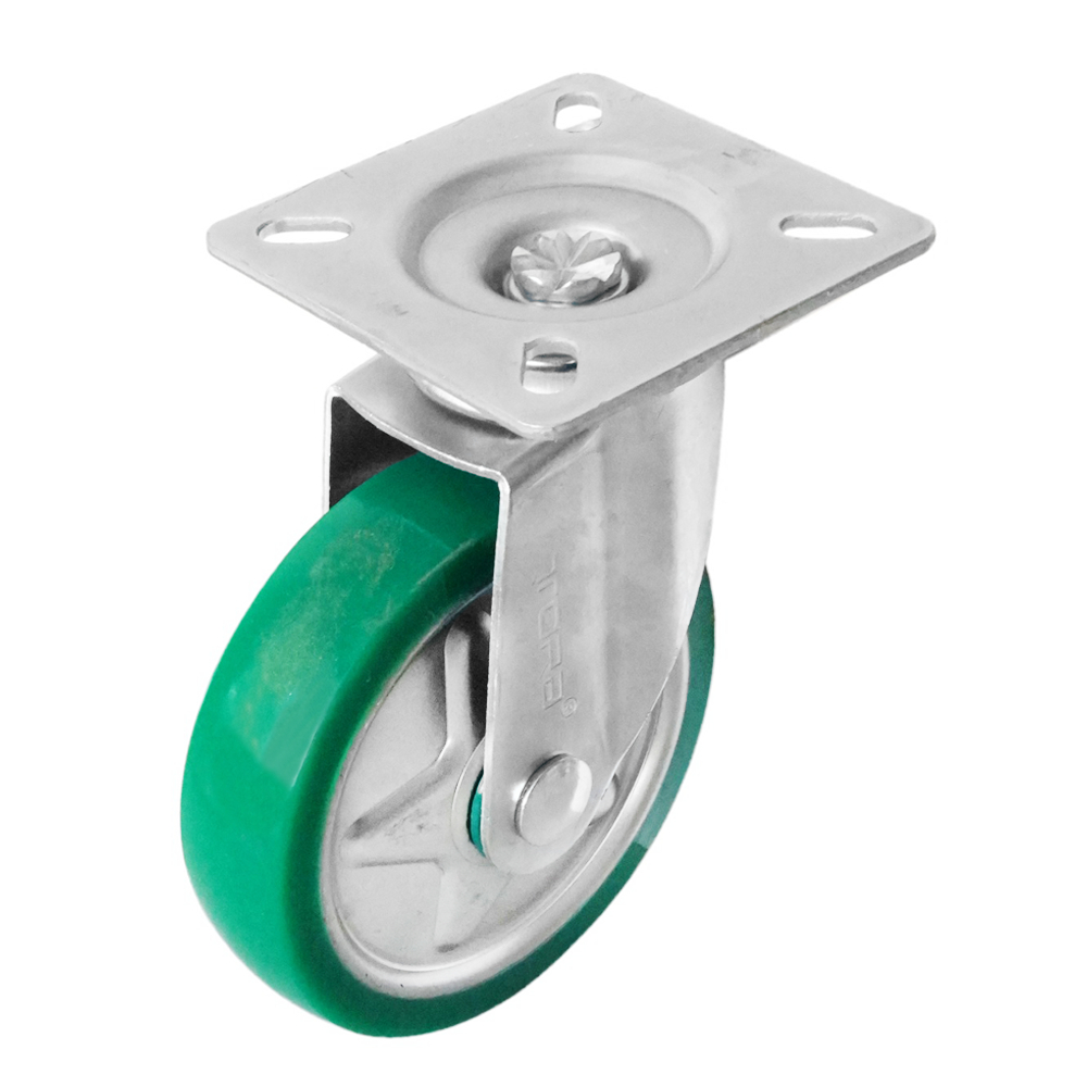 TORA Roda Troli PU Hijau 4 Inch Hidup