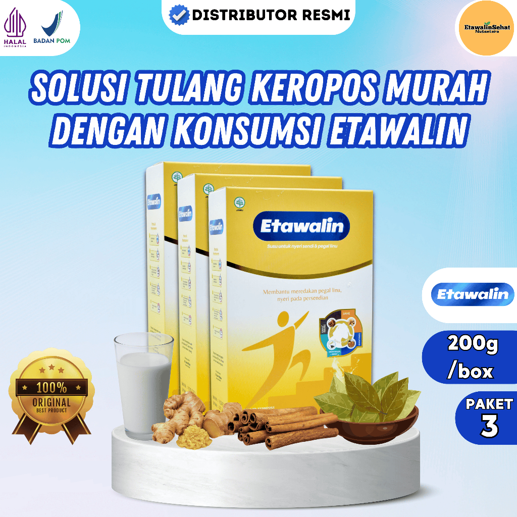 

ETAWALIN 3 BOX - Susu Kambing Etawa Ampuh Atasi Asam Urat Nyeri Sendi Pegal Linu Dengan Susu Herbal