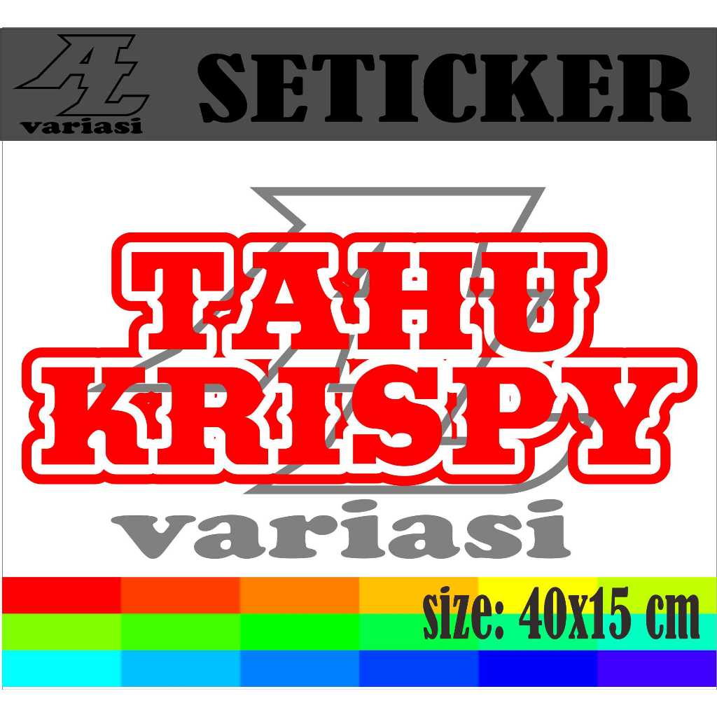 

cutting setiker nama jualan buat di grobak atau etalase tahu krispy ukuran 40x15 cm