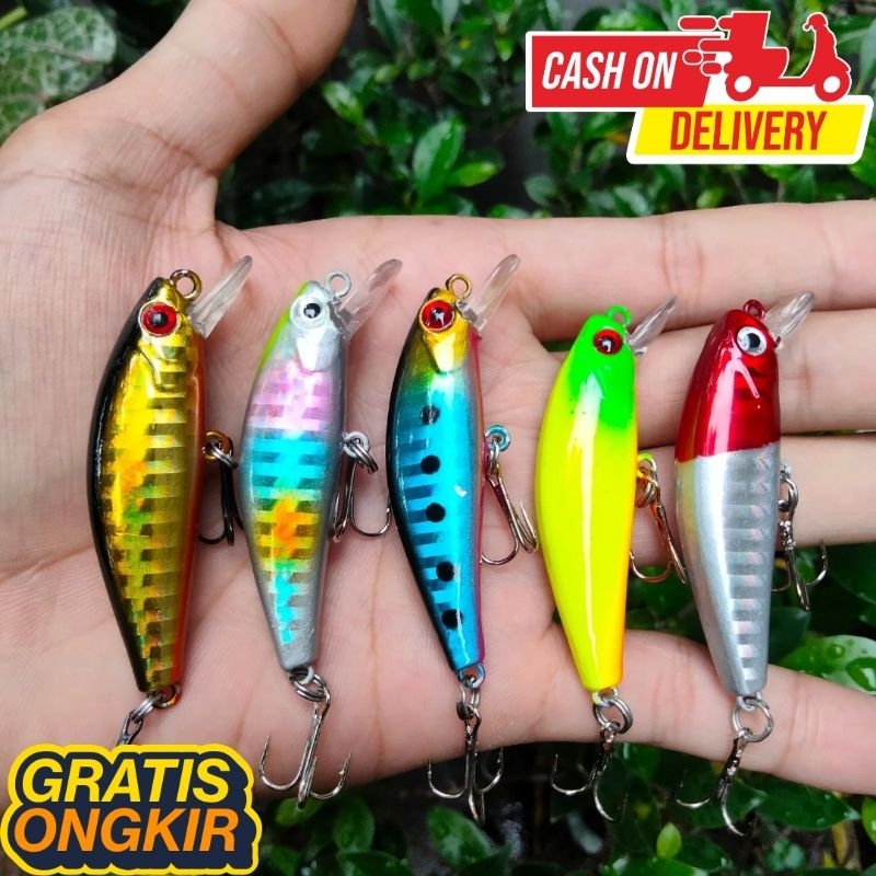 1PCS 5.5cm /6.5g  Minnow Minow Killer Umpan Pancing Sinking Casting Ultralight UL Wader,BabyGt,Barak