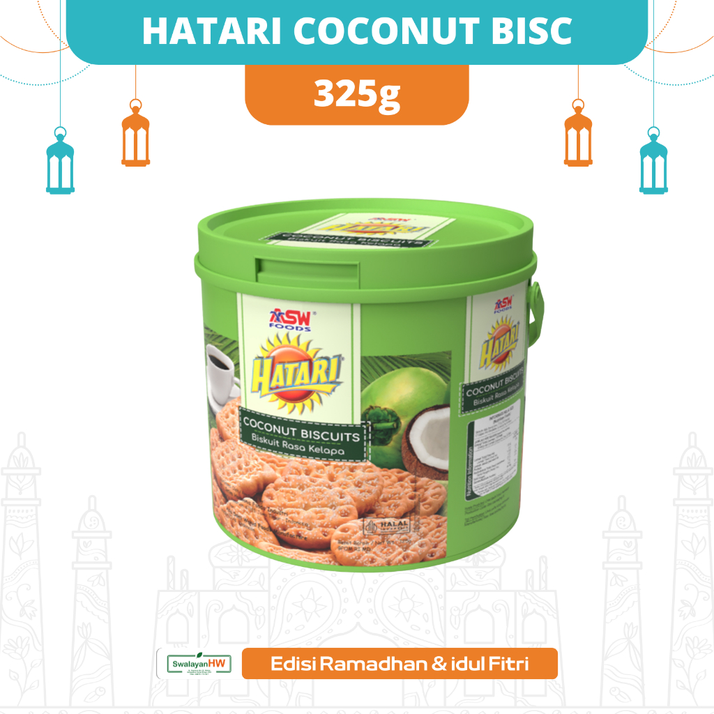 

HATARI BISCUIT COCONUT 325g l ED 05 2026 I BISKUIT RASA KELAPA