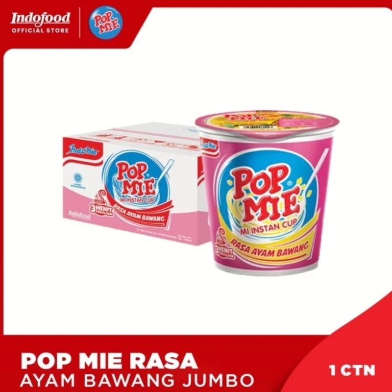 

(1 Ctn - 24 Pcs) Pop Mie Instan Rasa Ayam Bawang Jumbo 75 gr