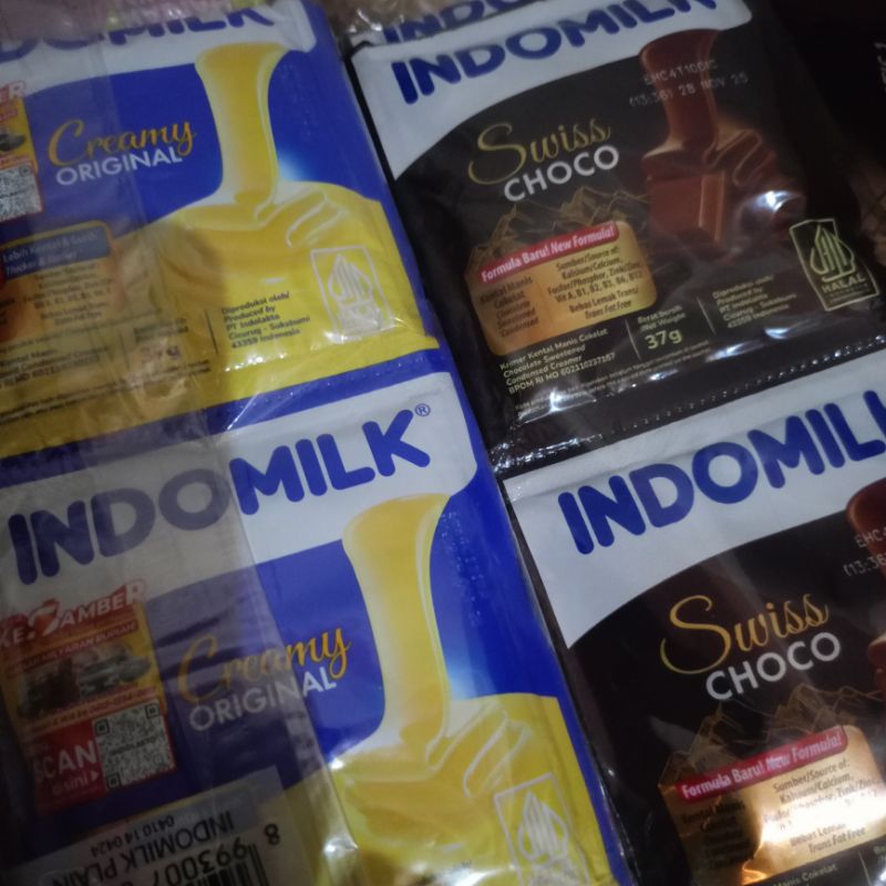 

Indomilk Original Putih Cokelat Choco Swiss Sachet Isi 6pcs