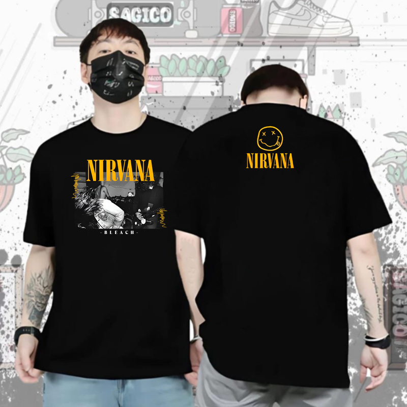Nirvana Hitam Horror Issue T-Shirt bootleg Black Unisex Kaos