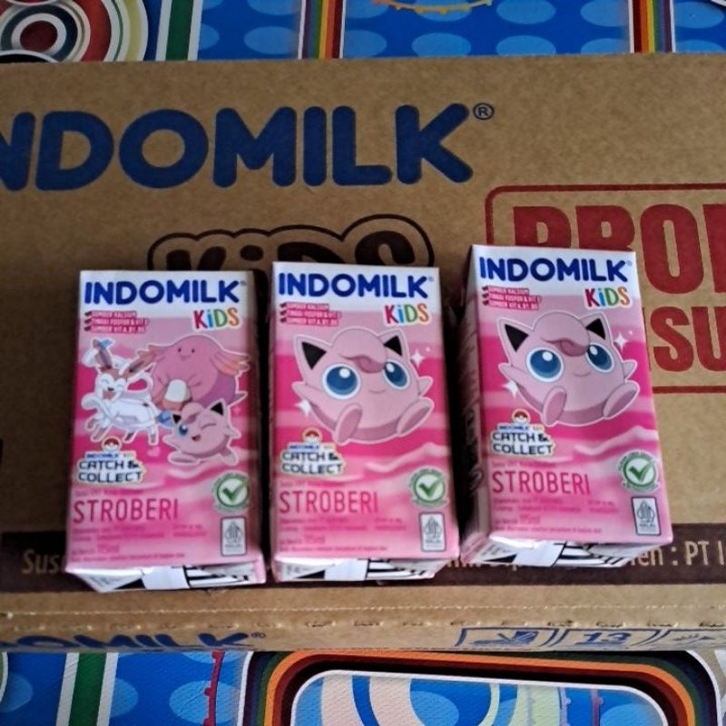 

Indomilk kids rasa coklat dan stoberi