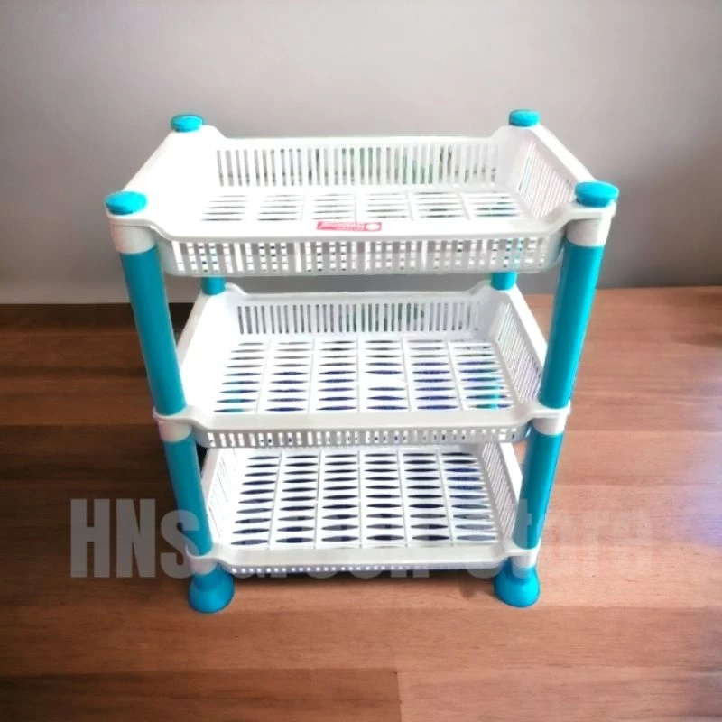 Grosir Rak Mini Segi 3 Susun Flower - Rak Organizer Bumbu Kosmetik Etalase Jualan Makanan