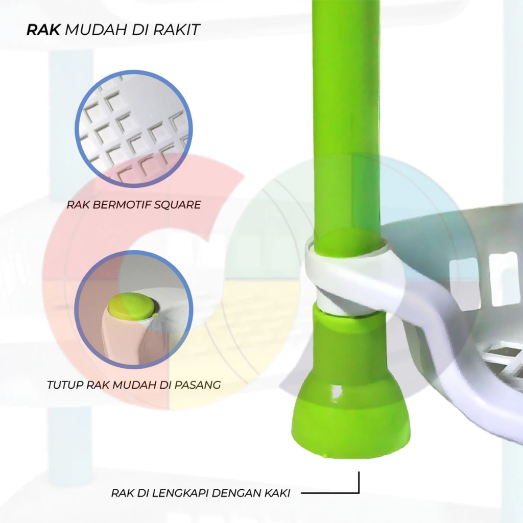 Termurah Rak Mini Segi 3 Susun Flower - Rak Organizer Bumbu Kosmetik Etalase Jualan Makanan