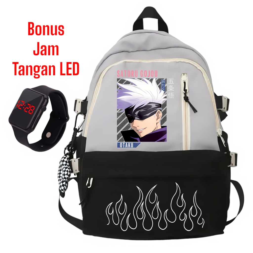 Tas Sekolah Anak SD Laki Laki Perempuan Jujutsu kaisen Gojo Satoru Yuuji Itodori Anime Keren Kece