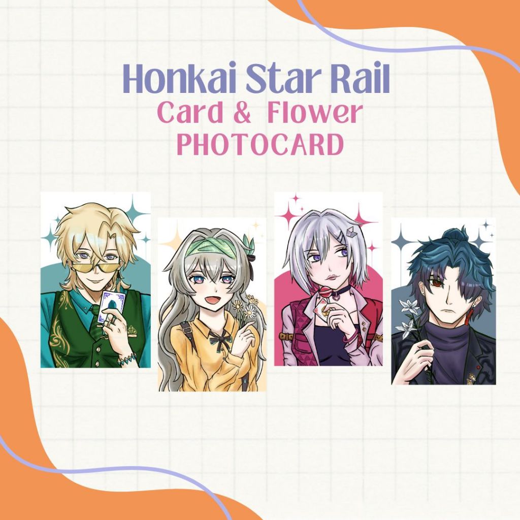 Honkai Star Rail Photocard Card & Flower