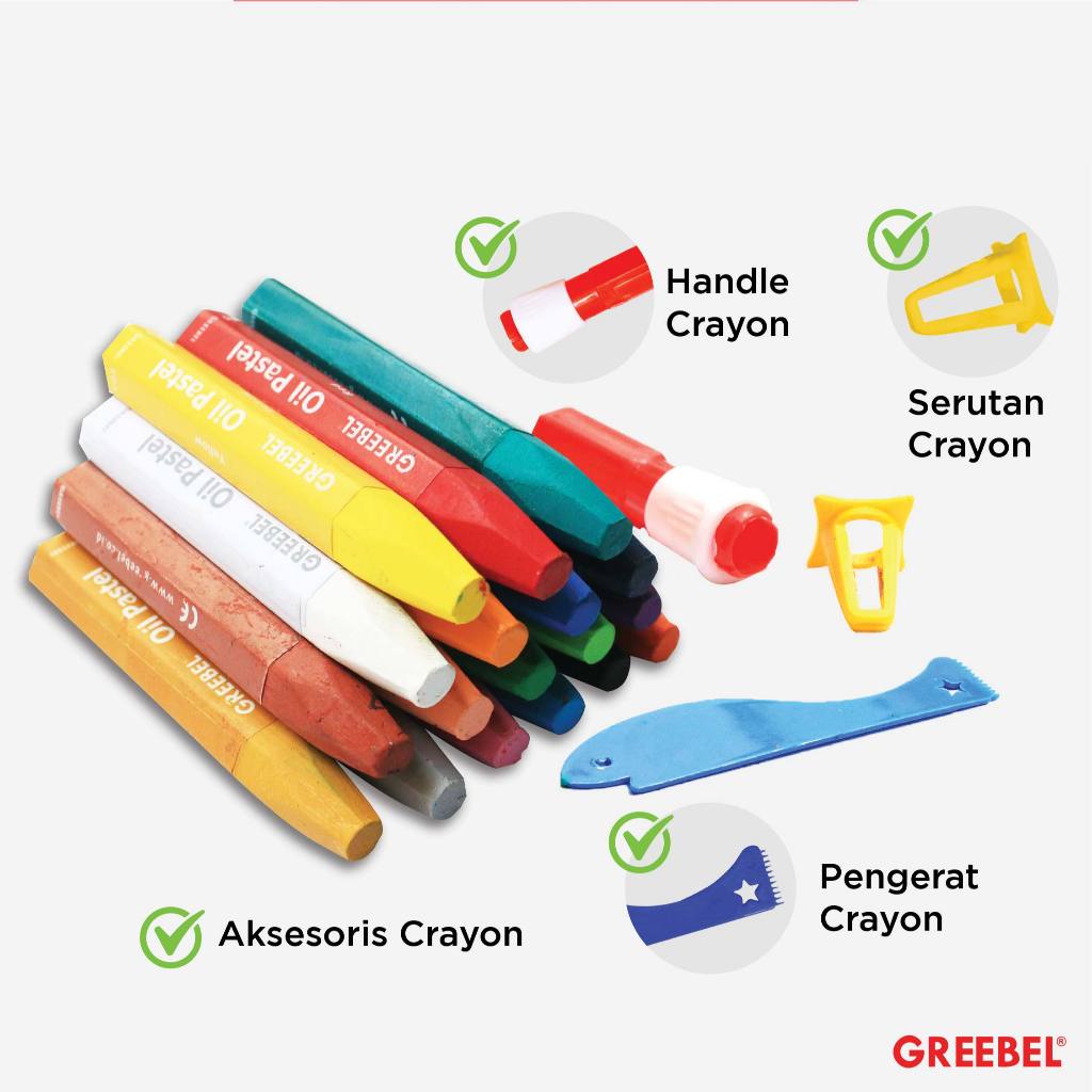

mg GREEBEL Crayon Krayon 36 Warna / Crayon Kids Oil Pastel 36 Halal Edition / Crayon GREEBEL