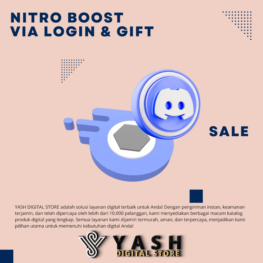 DISCORD NITRO 1 BULAN / 1 TAHUN VIA GIFT / VIA LOGIN  PREMIUM FULL GARANSI