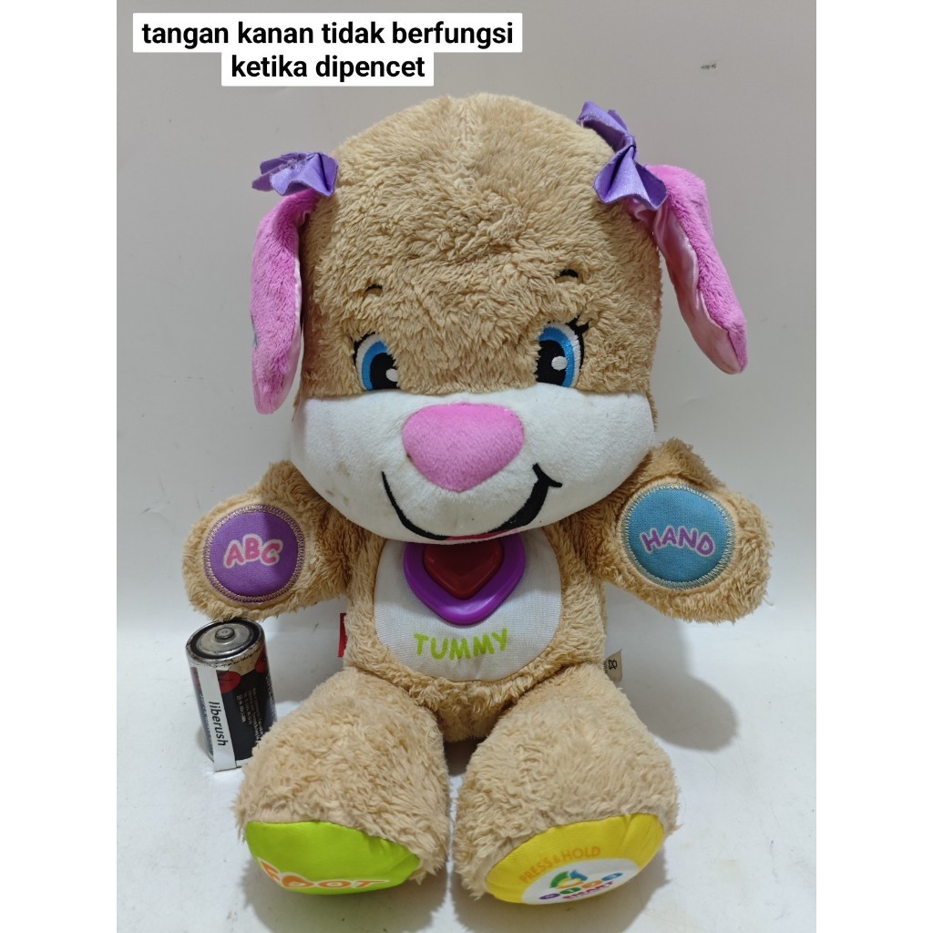 fisher price laugh and learn smart stages sis puppy dog education baby toys plush doll boneka