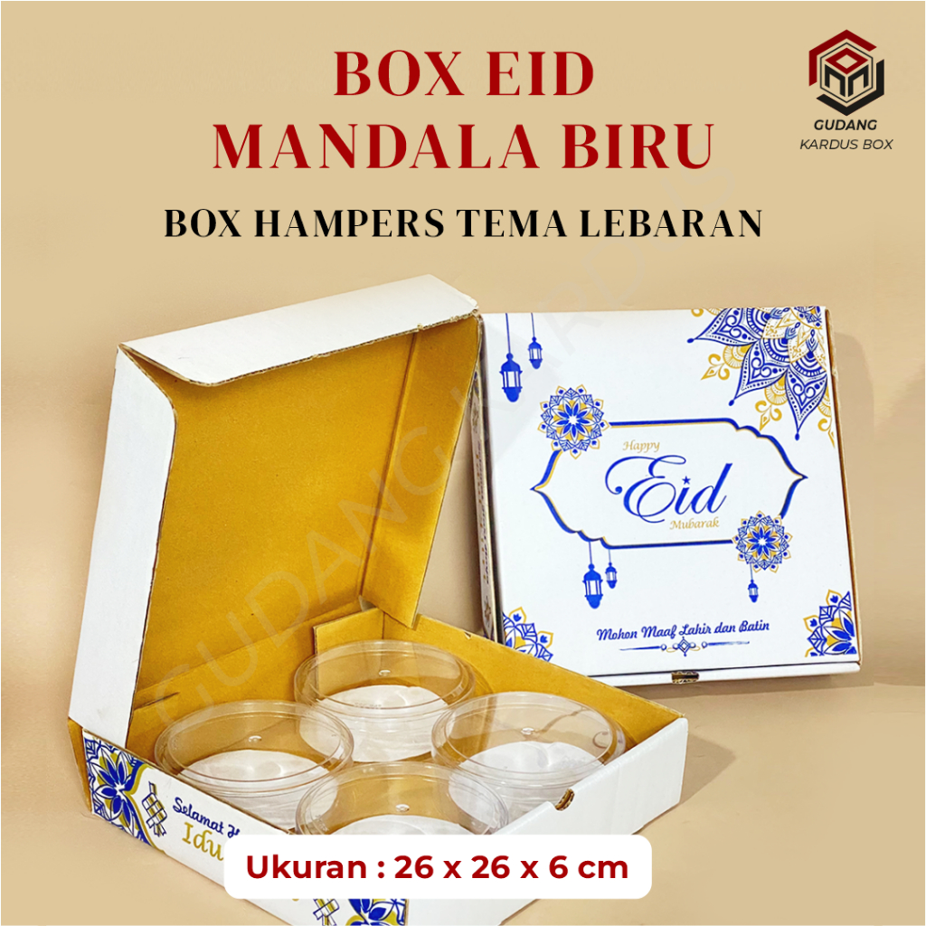 

Box EID Mandala Biru- 26 x 26 x 6 cm KOTAK HAMPERS LEBARAN/HAMPERS IDUL FITRI
