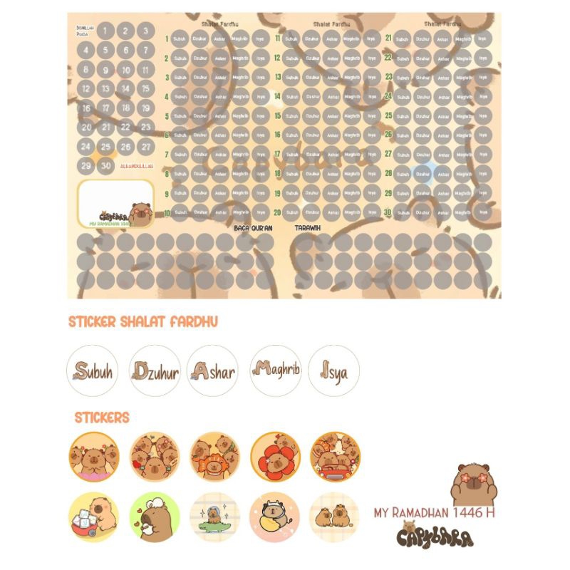 

Jurnal My Ramadhan 1446 H Capybara