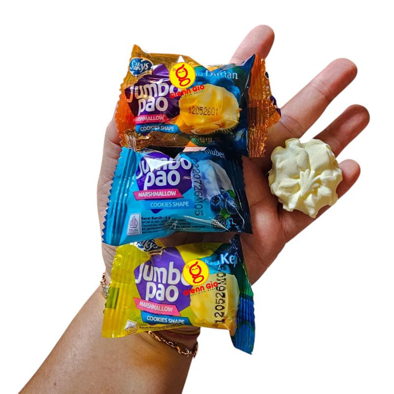 

Marshmallow Cookies Shape Jumbo Pao Silkys Mix Rasa pak isi 40 pcs