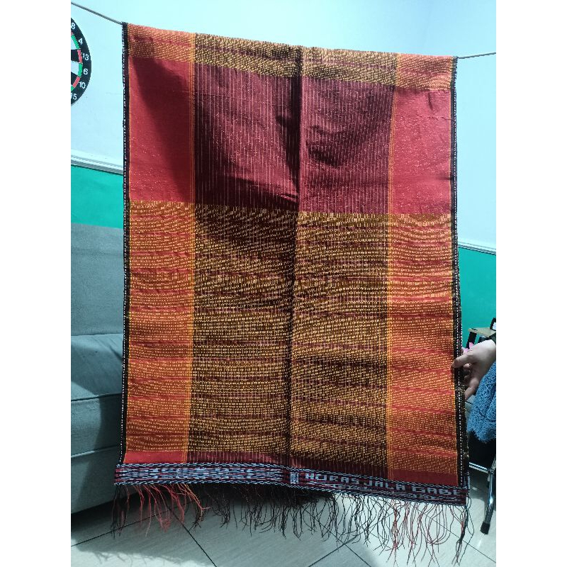 Ulos Ragi Hotang Jumbo Besar, Ulos Tulang, Ulos Panoropi/Ulos Batak (PxL = 212cm x 86cm)