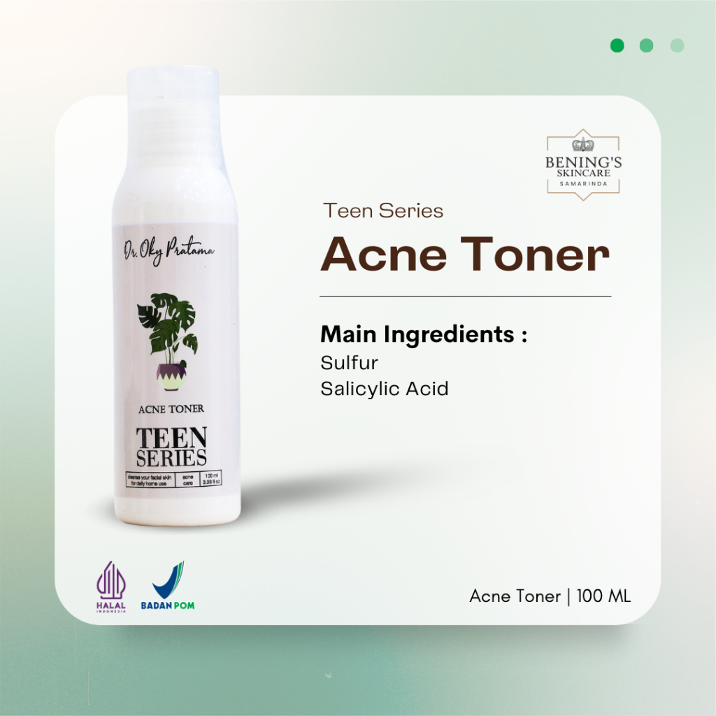 Bening's TONER ACNE TEEN SERIES