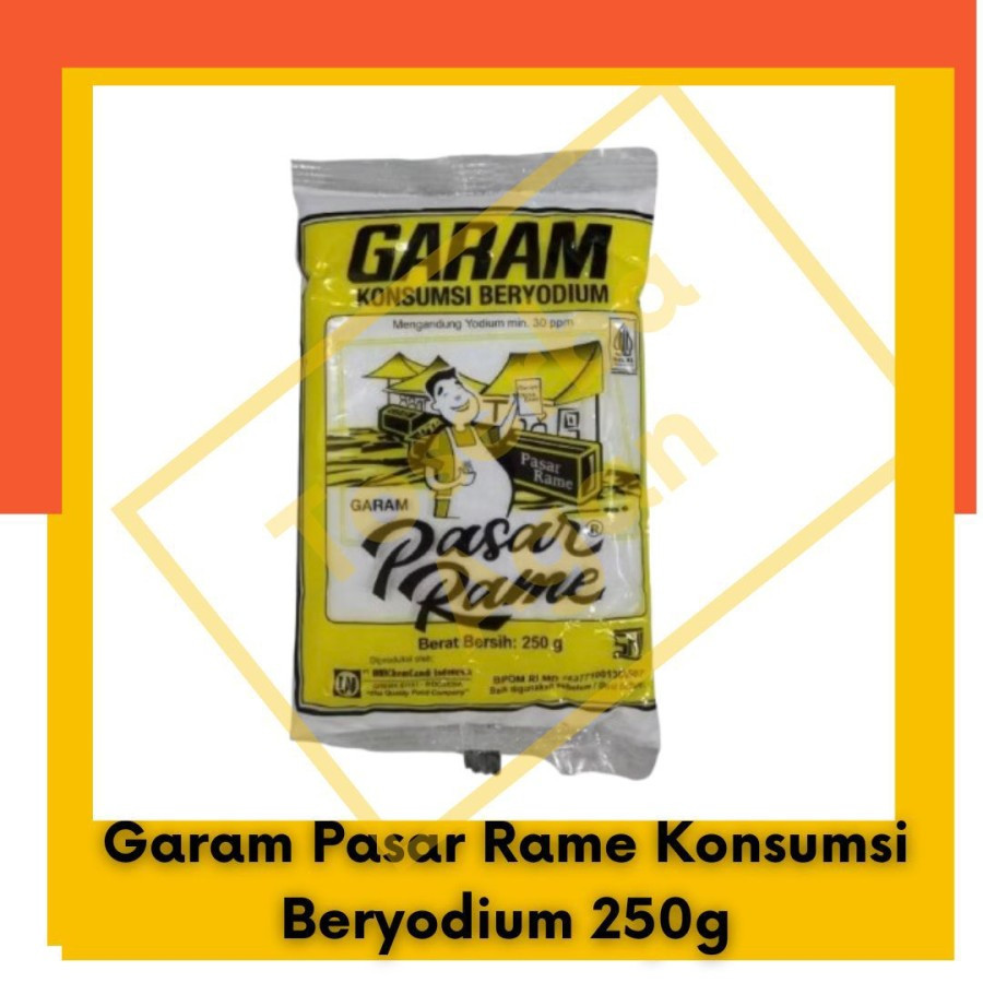 

Garam Dapur konsumsi Beryodium Pasar Rame 1 pack 250 gram SALT