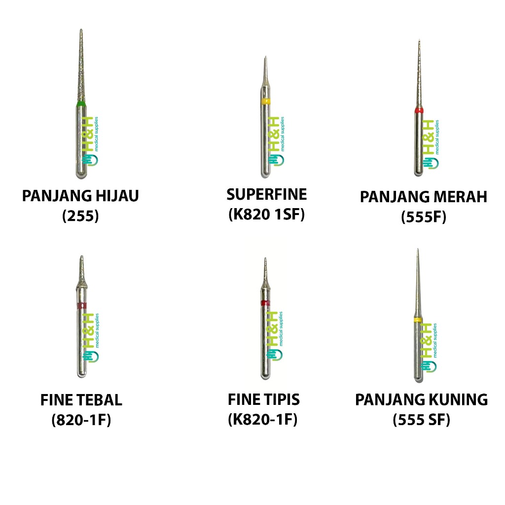 Dental Bur Slicing / Diamond Slicing Bur / Bur Tapered Fissure Tipis