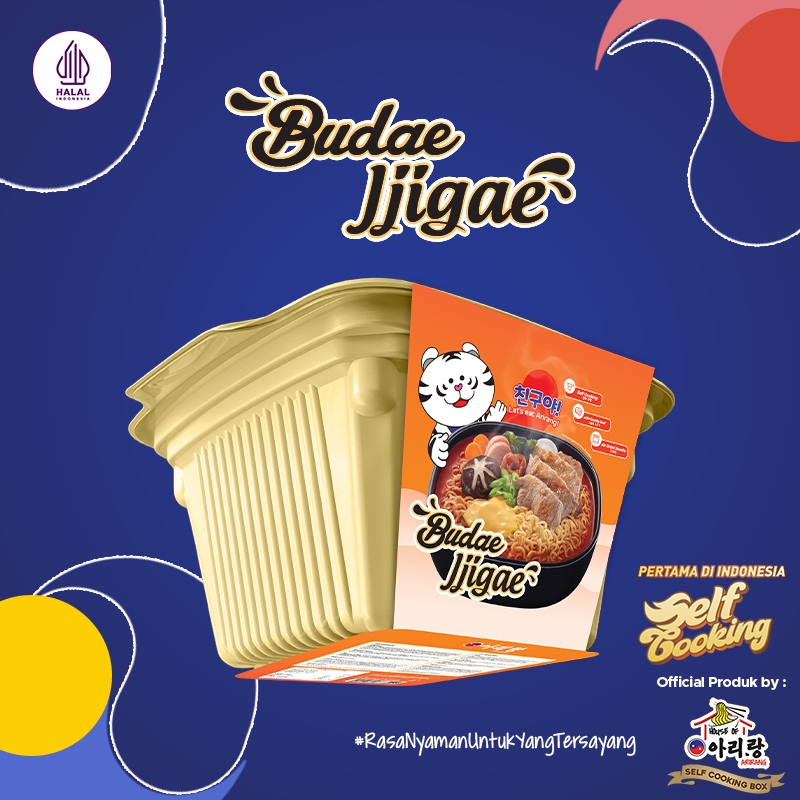 

wadistroalip Arirang Self Cooking Box Disposable Box Budae Jjae + Sendok Keramik