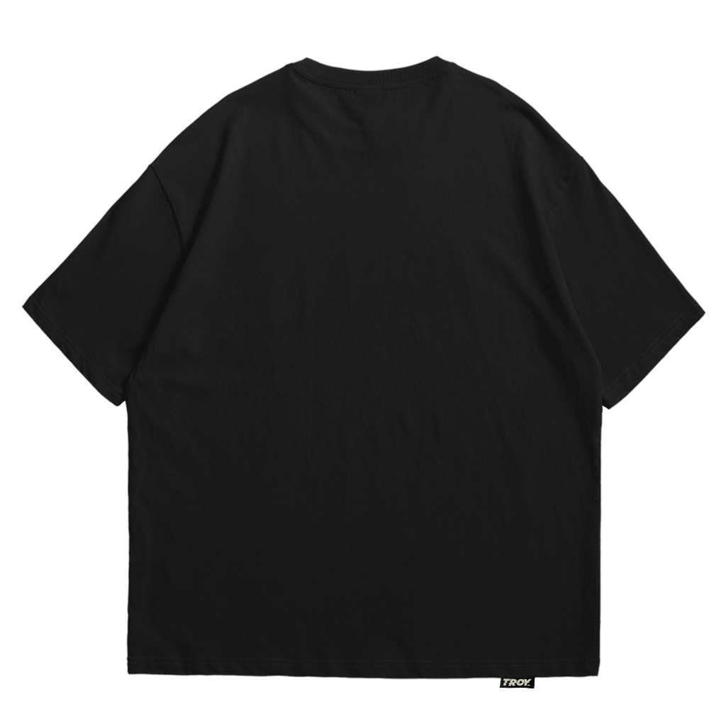 Troy Company Oversize Tshirt Black People Fly - Kaos Oversize Lengan Pendek Hitam OVD 3017