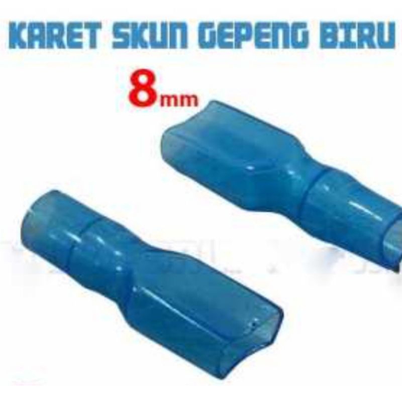 Karet Kondom Skun Kabel Connector Model Gepeng - Karet Insulator Pelindung Sarung Skun / Kondom Skun