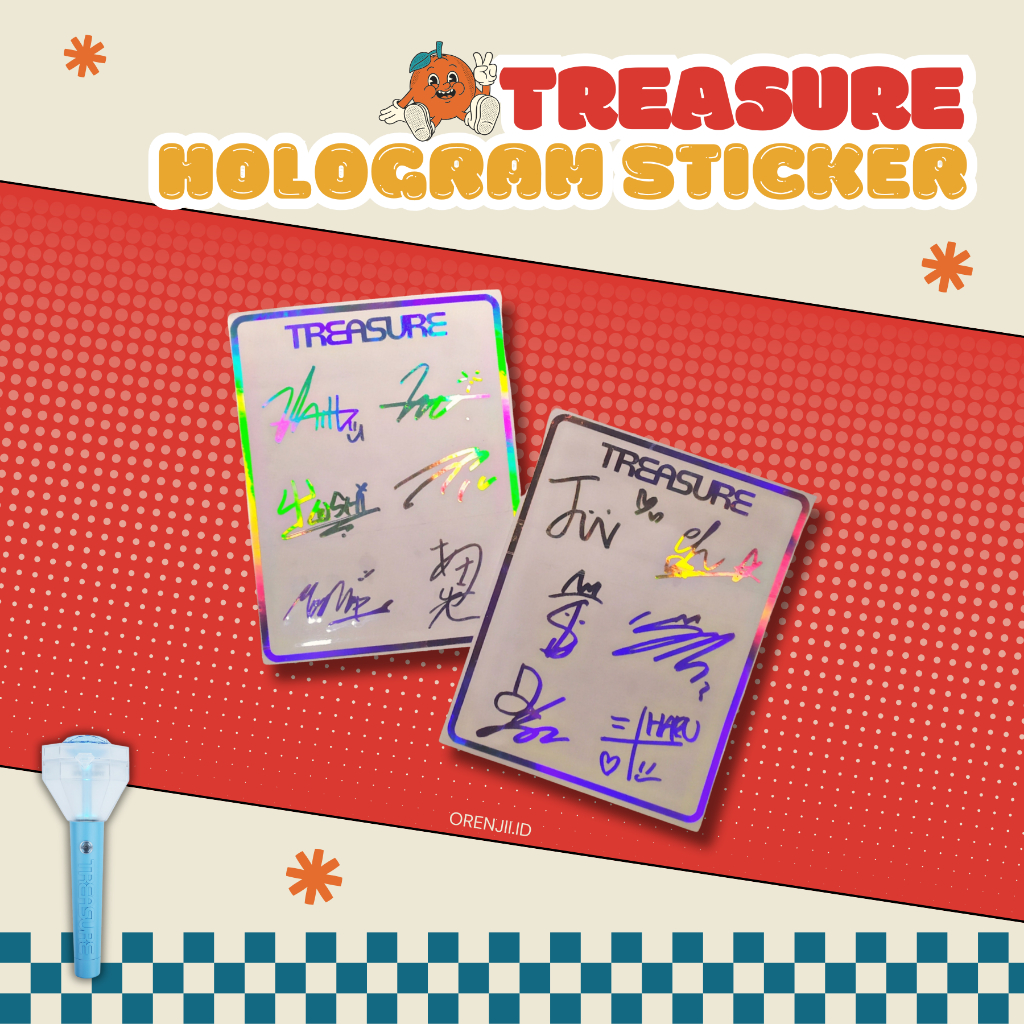 

[SATUAN] STIKER TANDA TANGAN TREASURE HOLOGRAM /STICKER SIGN TTD TREASURE