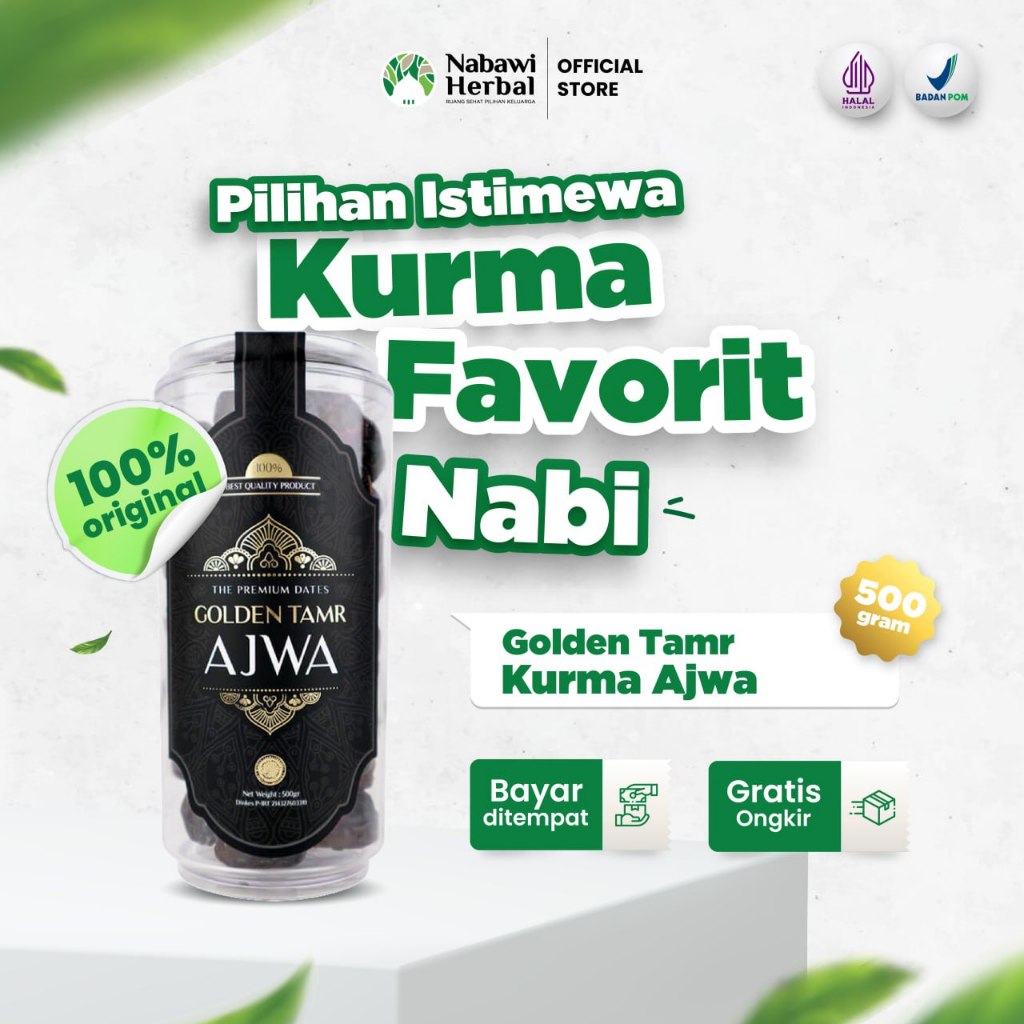 

GOLDEN TAMR - Kurma Golden Tamr Ajwa 500gr