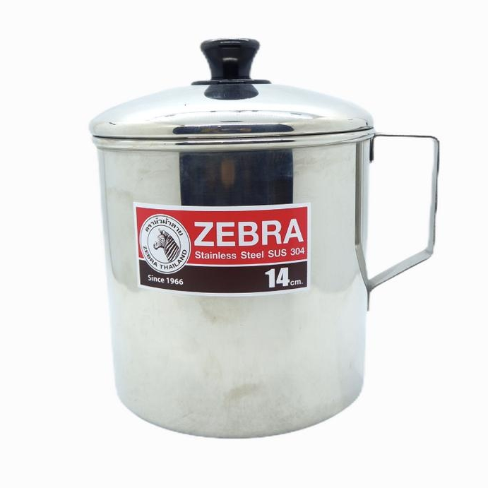 Gelas Minum Stainless / Gelas Mug Zebra 14cm / Mug Zebra Stenlis / Mug with Lid Zebra 110114