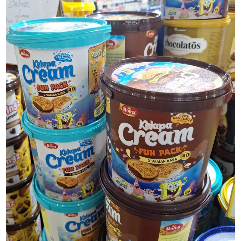 

Roma Kelapa Cream Fun Pack isi 30 ember