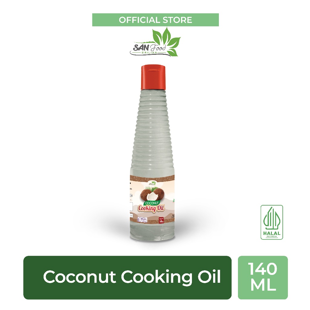 

Sanfood Indonesia Coconut Cooking Oil 140ml Minyak Kelapa Aromatik BB Booster Non MSG MPASI w22